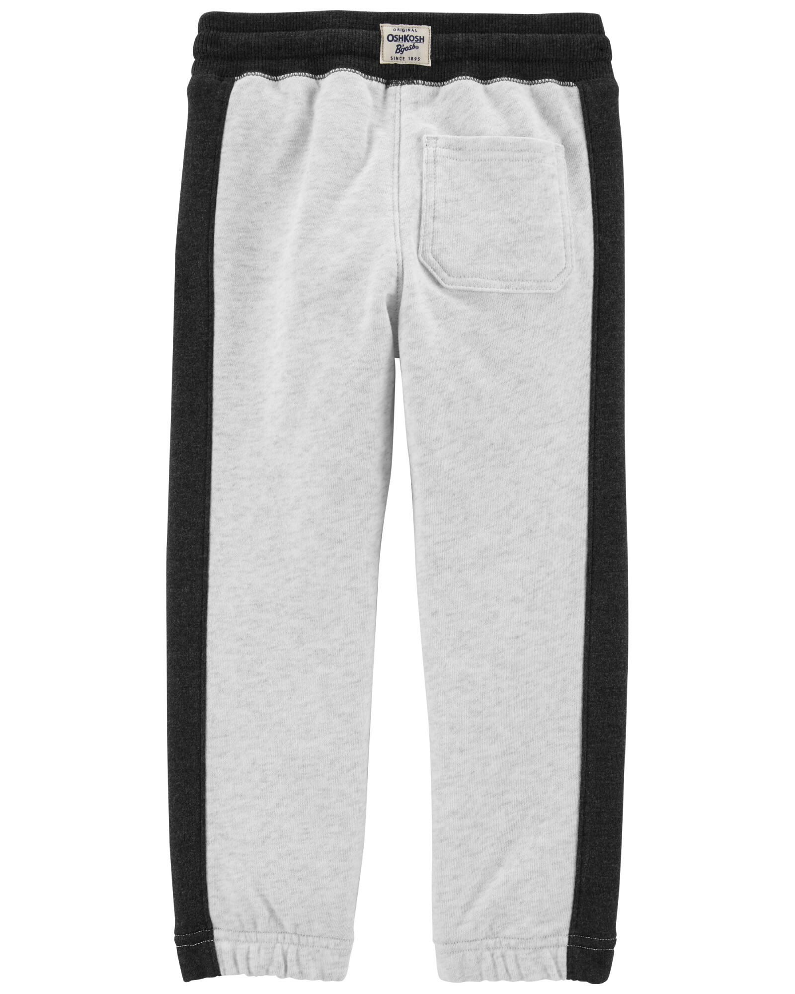 Pantalón de algodón con franja lateral Sin color