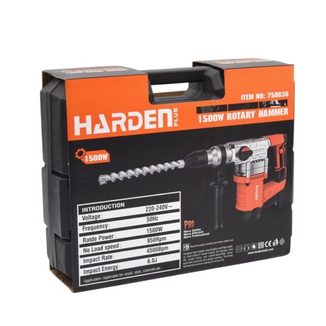 ROTOMARTILLO 32MM 1500W 6.0J SDS PLUS CON MALETIN ENC ACC HARDEN PRO ++ N/a
