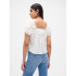 SS LACE INSERT BTN FRONT TOP NEW OFF WHITE
