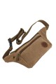 Riñonera chata de lona Marrón