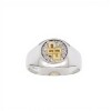 Anillo Profesión Escribano-Plata y Oro-Sin Piedra-AP5006 sinpiedra