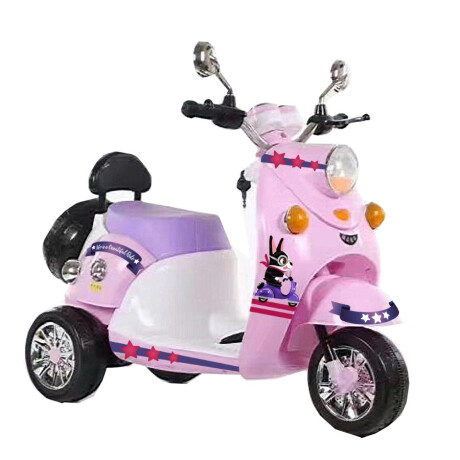 Moto Scooter a Bateria Bebesit 6V Luces y Sonido Rosa ROSA