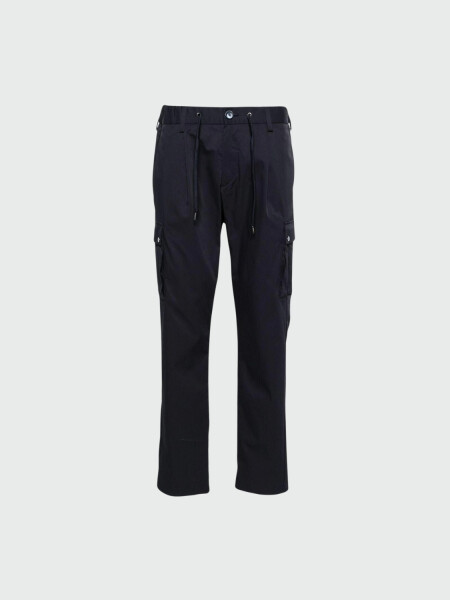 Herno - Pantalón cargo de algodón elastizado Azul