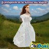 Muñeca Con Vestido De Fiesta Y Accesorios BLANCO