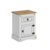 Mesa de luz 1 puerta 1 cajón - Linea mexicana Blanco