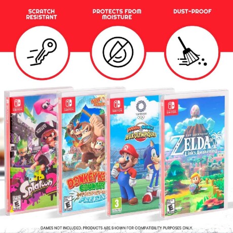 25 Protectores Plásticos Para Caja De Juego De Nintendo Switch *No incluye juego* 25 Protectores Plásticos Para Caja De Juego De Nintendo Switch *No incluye juego*