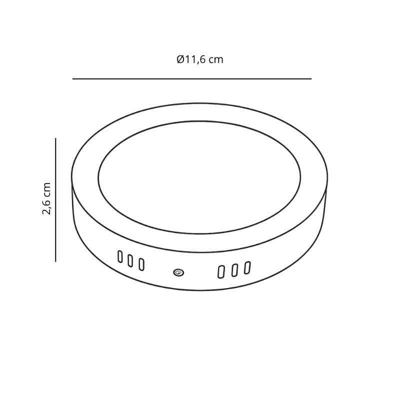 PLAFON REDONDO ADOSAR BELLALUX SLIM 6W Plafón LED BELLALUX Adosar Redondo Slim 6W Luz Neutra