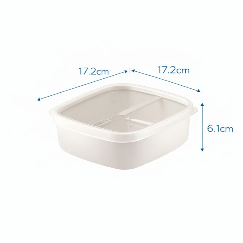 Recipiente Tupper en Plástico Resistente con Tapa Transparente Tramontina 1.1L Arena
