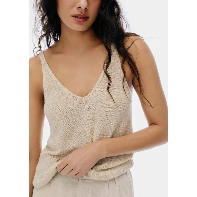 BLUSA SM FEM CAQUI CLARO