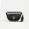 Bandolera The Circle en cuero liso Negro