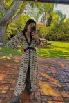 Coat Dress Estampado Base Negra