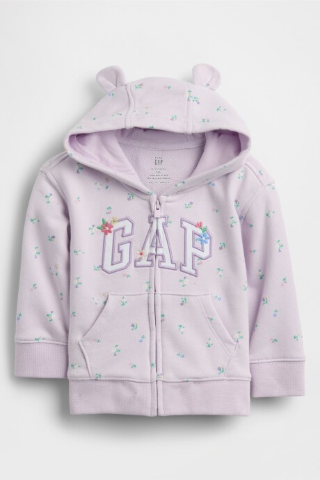 Canguro Logo Gap Sin Felpa Con Cierre Bebé Pale Lilac