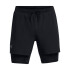 UA LAUNCH 5'' 2-IN-1 SHORTS-GRY BLK-001
