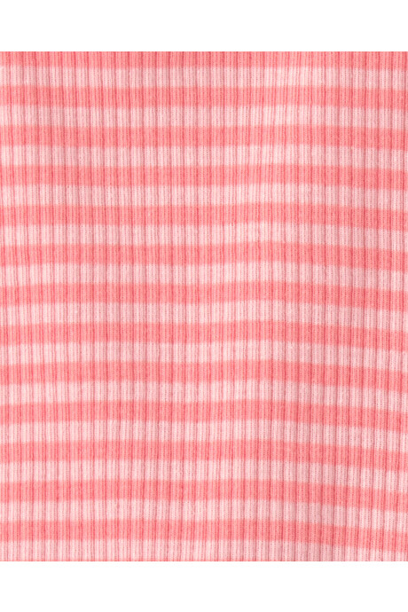 Set tres piezas de algodón, short, remera y body, rosado, diseño a rayas y camión de helados Sin color
