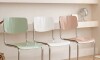 Silla de Comedor Metal Cromado y Madera - Moon Blanco