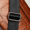 Bandolera The Circle en cuero croco Cuoio