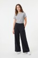 Pantalon palazzo tipo jogging liviano NEGRO