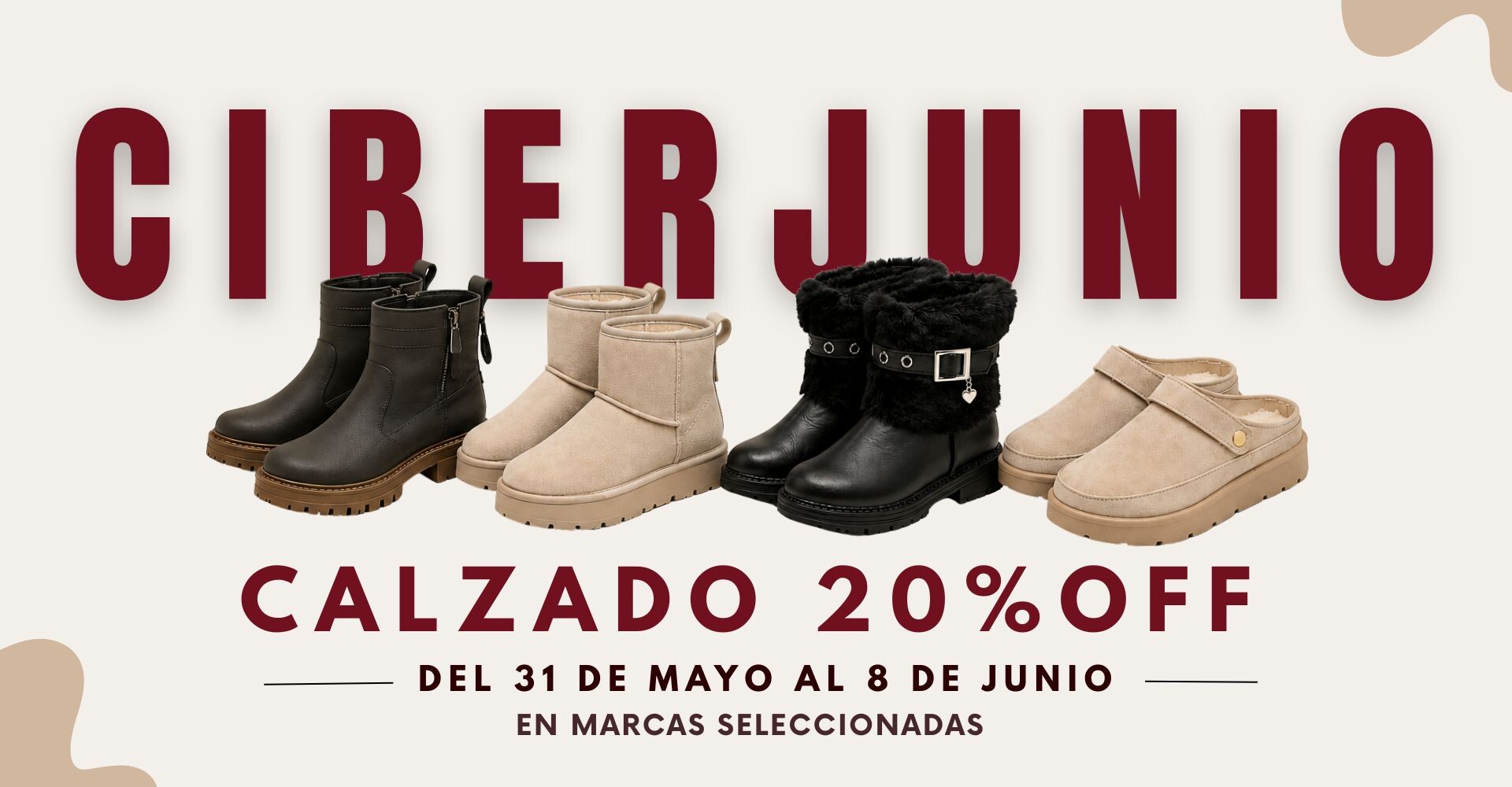 CIBERJUNIO CALZADO 20% OFF EN MARCAS SELECCIONADAS