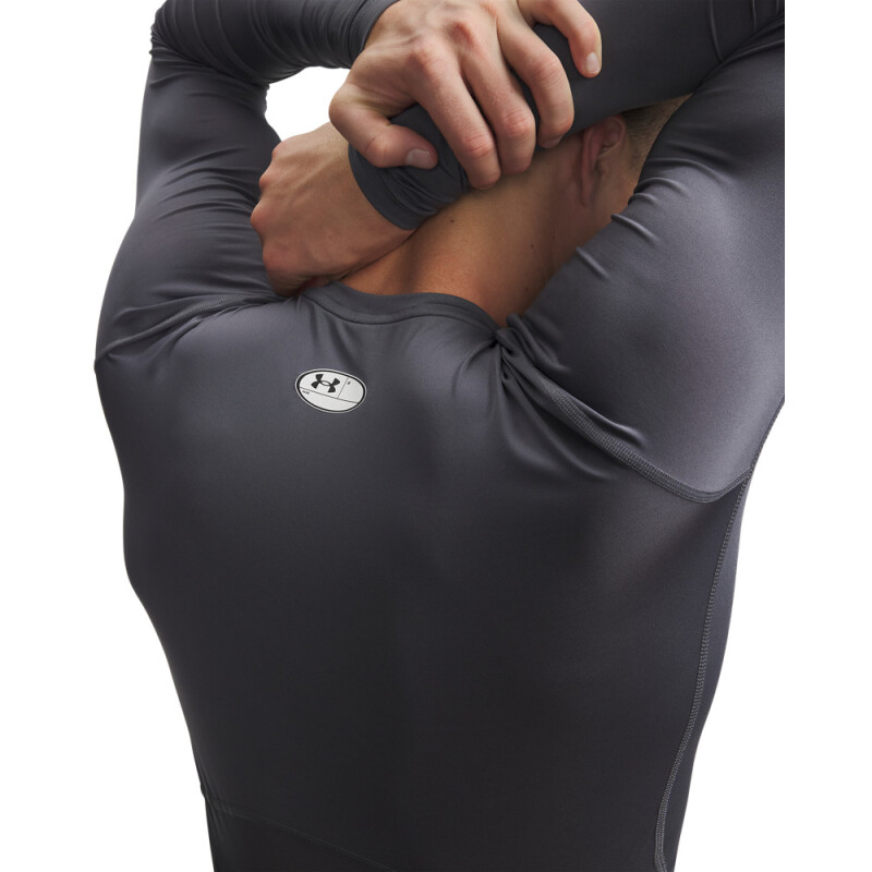 UA HG Armour Comp LS-WHT GRY-025