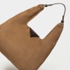 Cartera al hombro The Shopping en cuero gamuza Marron