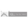 Lumiere Led Quadra Simple 10mm x 2.5m Cromo Mate Lumiere Led Quadra Simple 10mm X 2.5m Cromo Mate
