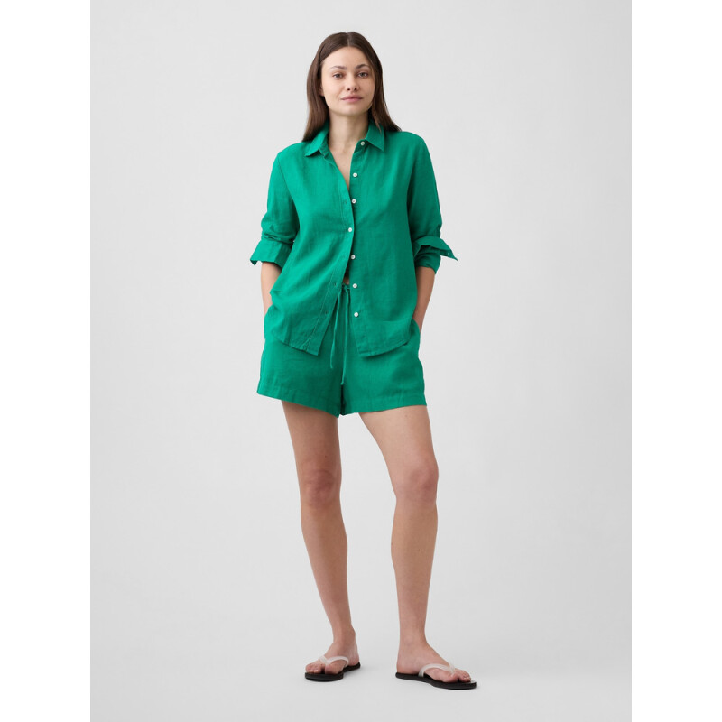 V-LINEN 4IN EASY SHORT DELUXE GREEN