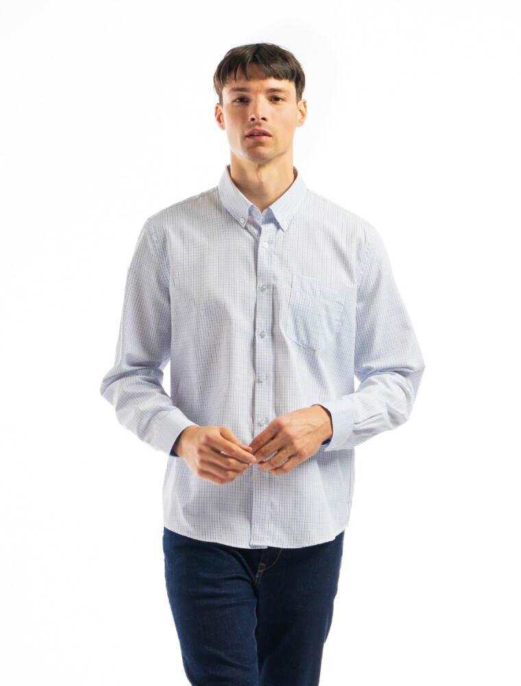 Camisa a Cuadros Manga Larga Fantasia 1