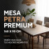 Mesa Comedor ComboHome Petra Premium 160x90 Cm Madera Vidrio Marrón 1