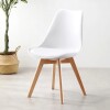 Silla Eames Joly - Acolchonado - Base De Madera Blanco