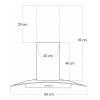 Campana Extractora Vidrio Glass 60cm Negra Campana Extractora Vidrio Glass 60cm Negra