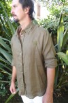 Linen Shirt for Men Verde