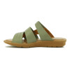 Country Sandalia Para Dama, Capellada Cuero , Suela Baja C/velcro S/ Talon Salvia-ambar