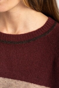 Sweater Rayado Bordeaux