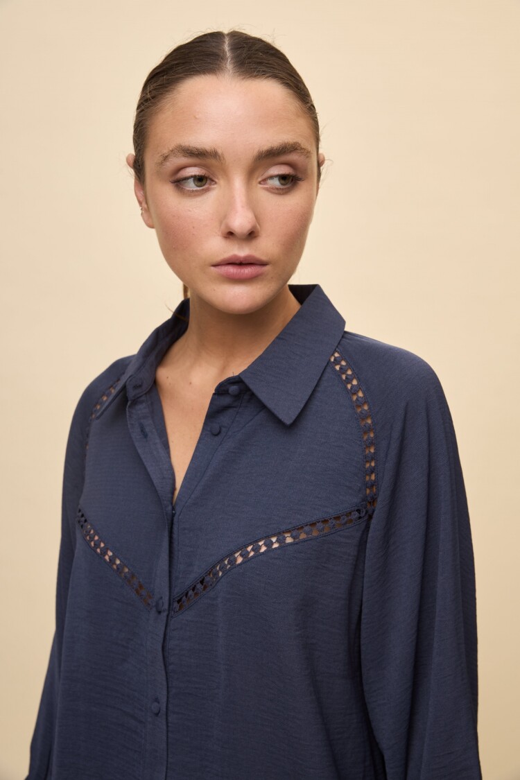 CAMISA CASTELLO Azul Marino