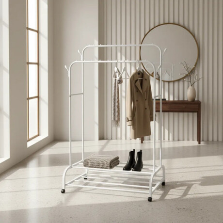 Perchero Organizador - Alt Total 160cm X Ancho Total 118cm - Blanco Perchero Organizador - Alt Total 160cm X Ancho Total 118cm - Blanco