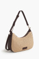 Cartera rafia beige