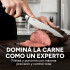 Cuchillo De Cocina Premium Carne Acero Inoxidable Resistente Color Negro
