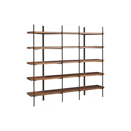 ESTANTERÍA BIBLIOTECA MADERA-Y-METAL MARRON YORK CASTAÑO