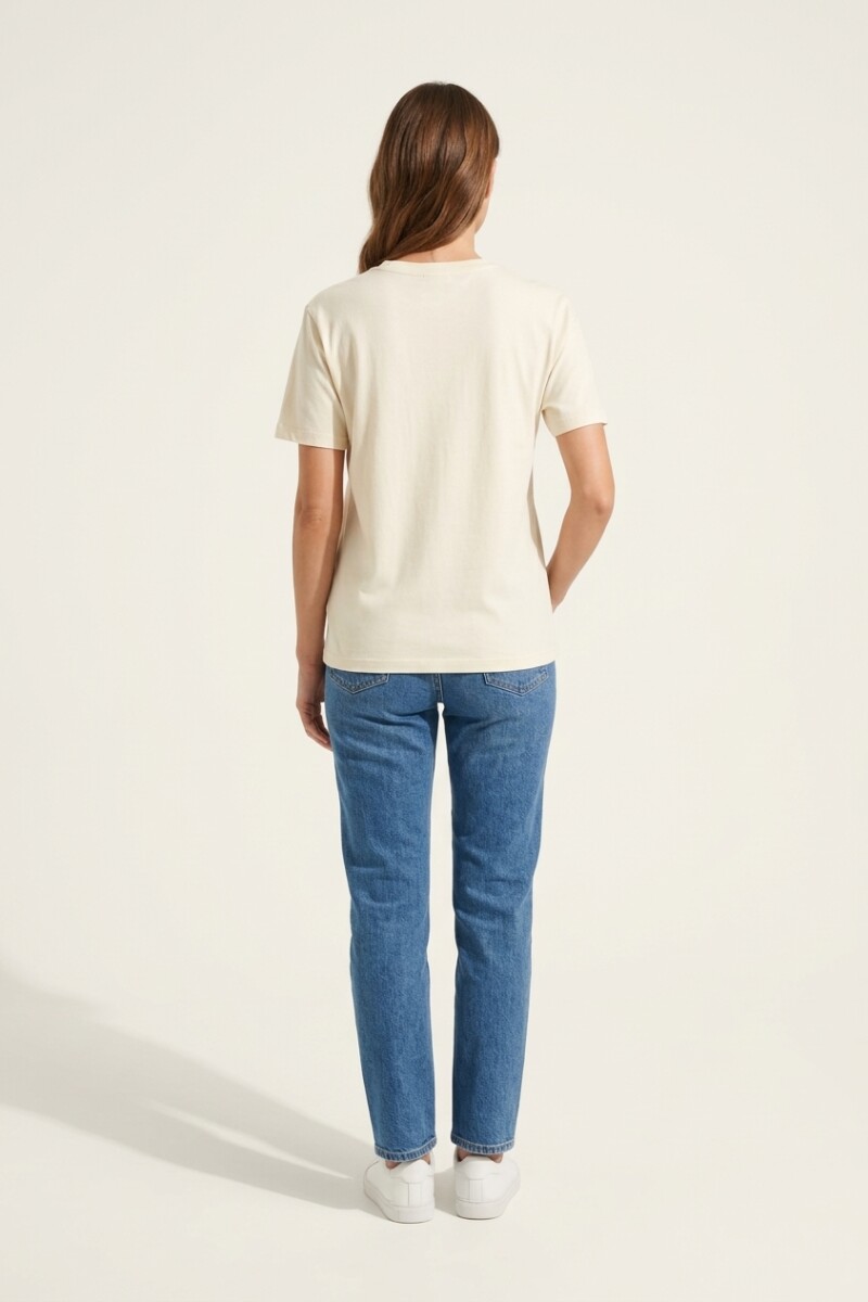 Remera m/c estampada Shells Glisten CRUDO