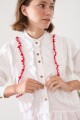 CAMISA VUELO CROCHET Blanco