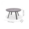 Mesa redonda de Patio Diámetro 141cm - Urbanite Gris
