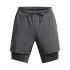 UA LAUNCH 5'' 2-IN-1 SHORTS-GRY GRY-025