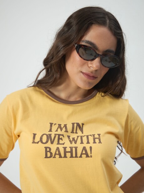 REMERA LOVE BAHIA AMARILLO