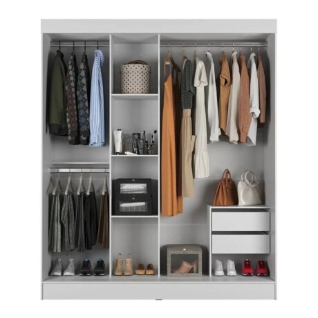 Ropero 3 Puertas Corredizas Wardrobe - Blanco Mate 6331 Ropero 3 Puertas Corredizas Wardrobe - Blanco Mate 6331