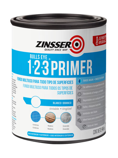 ZINSSER PRIMER 1-2-3 B-AGUA INTERIOR-EXTERIOR- 3.78LTS N/A