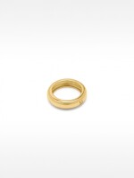 Anillo Redondeado Para Meñique - Plata De Ley 925 dorado