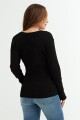 Sweater cuello redondo NEGRO