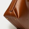 Bolso The Lock en efecto cuero liso Tabaco