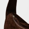 Bolso Nicky en cuero gamuza Chocolate