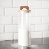 Frasco contenedor de vidrio tapa madera con manija 1500ml